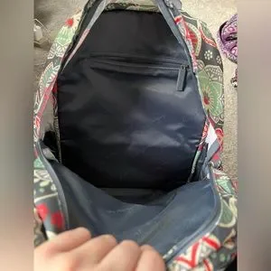Rare Vera Bradley Green Floral Print Backpack Vintage Vera Bradley Green & Pink Paisley Tutti Frutti  main image 3